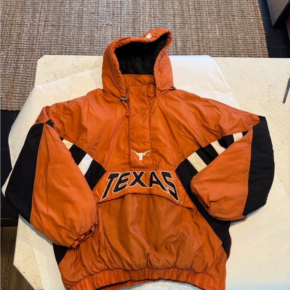 Vintage Texas Longhorns Starter Jacket- 1/2 zip pullover jacket